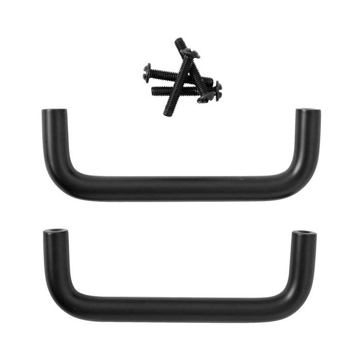 Håndtak U-formet 128 mm svart 2 stk.